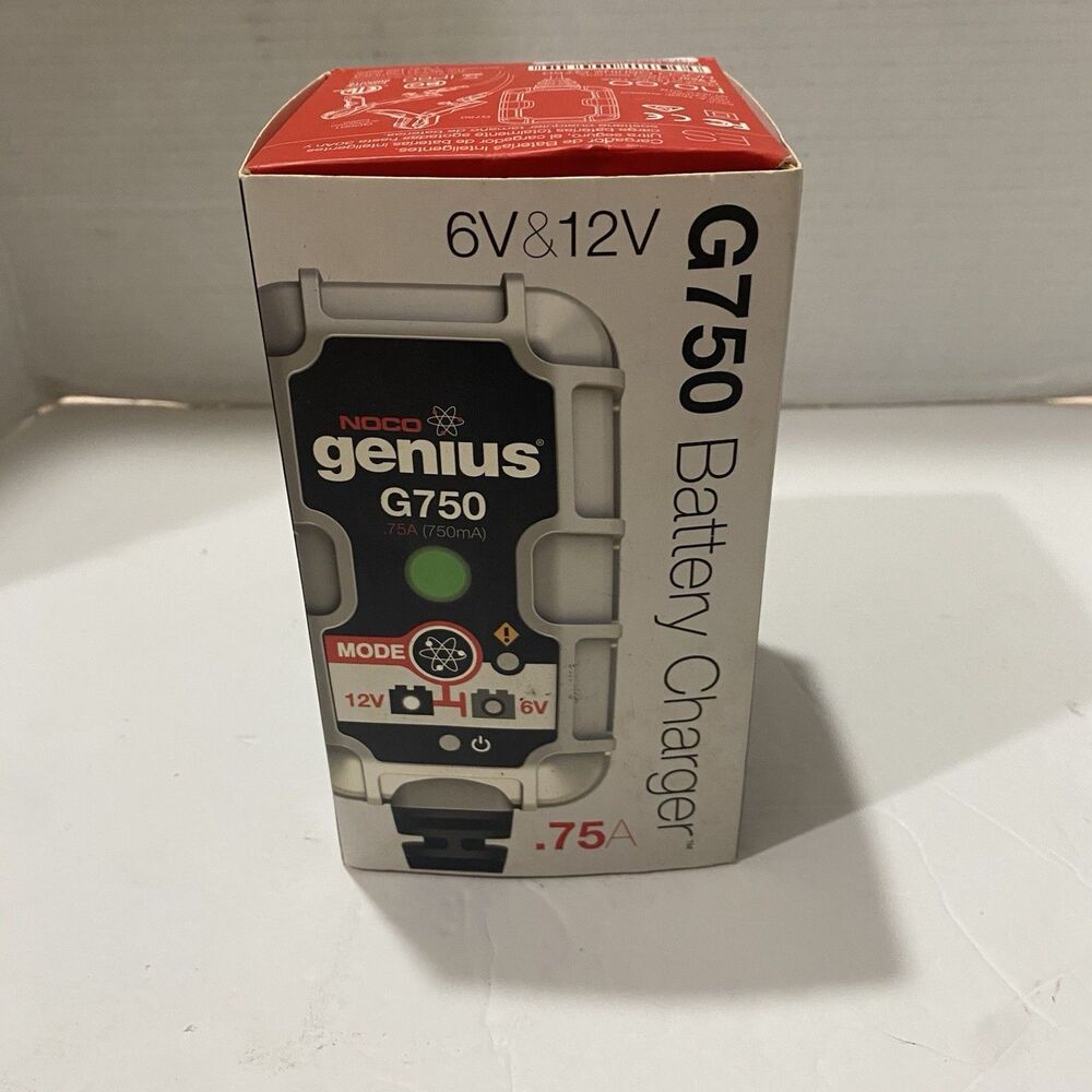 NOCO Genius G750 6V/12V 750mA Trickle Battery Charger W/ Box